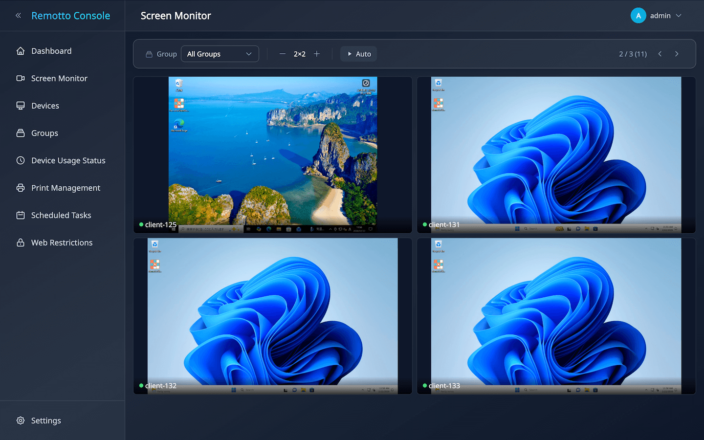 Remotto Admin Console